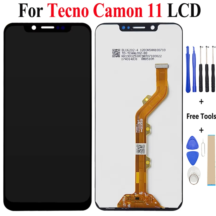 หน้าจอ LCD สําหรับ Tecno Camon 11 CF7 จอแสดงผล LCD Touch Digitizer Assembly สําหรับ Tecno CB7 Camon 