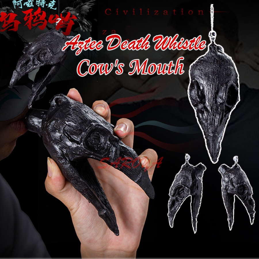Aztec Death Whistle Crows Mouth Shaped Loud Whistle เครื่องประดับ Aztec Death Whistle แท้เสียงแปลก n