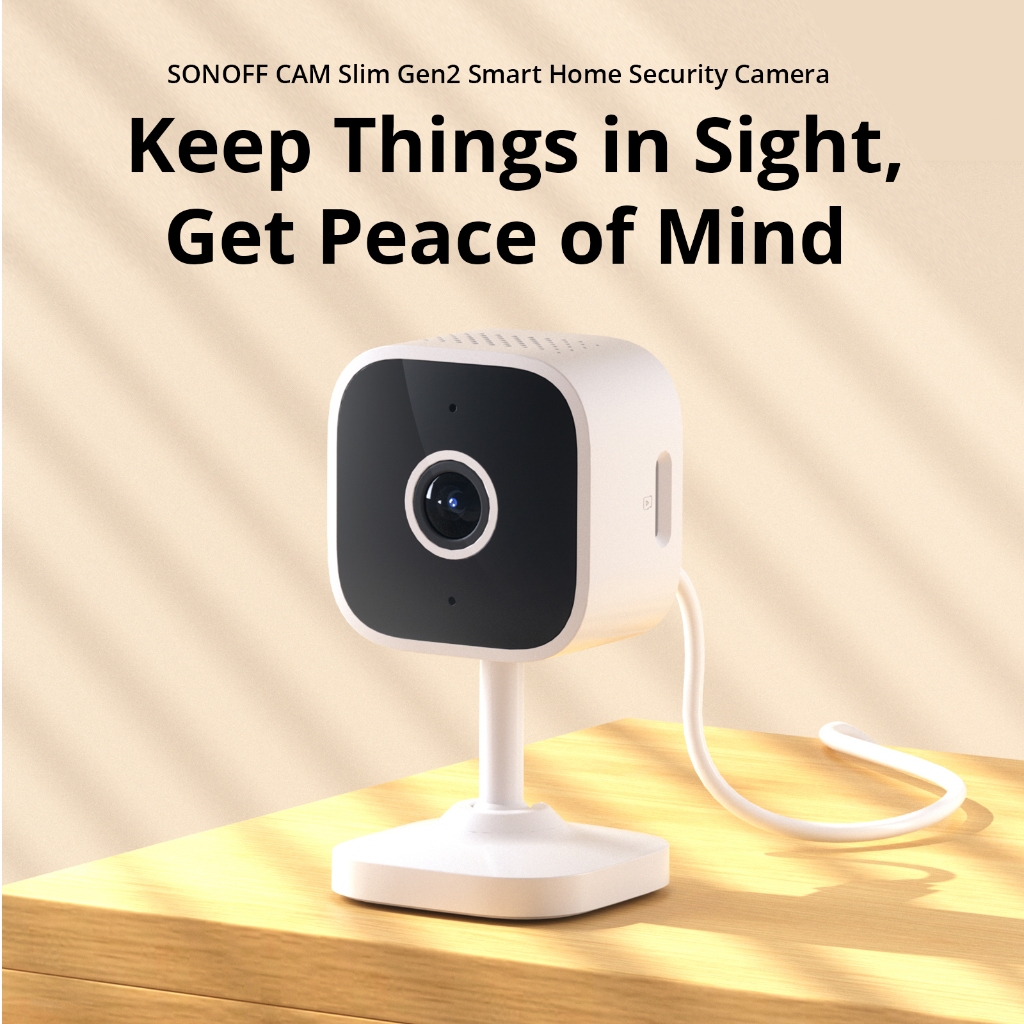 Sonoff CAM Slim Gen2 กล้องรักษาความปลอดภัยบ้านอัจฉริยะ 1080P Human & Motion Detection Night Vision เสียงสองทางการติดตามอัตโนมัติ Motion Video Record