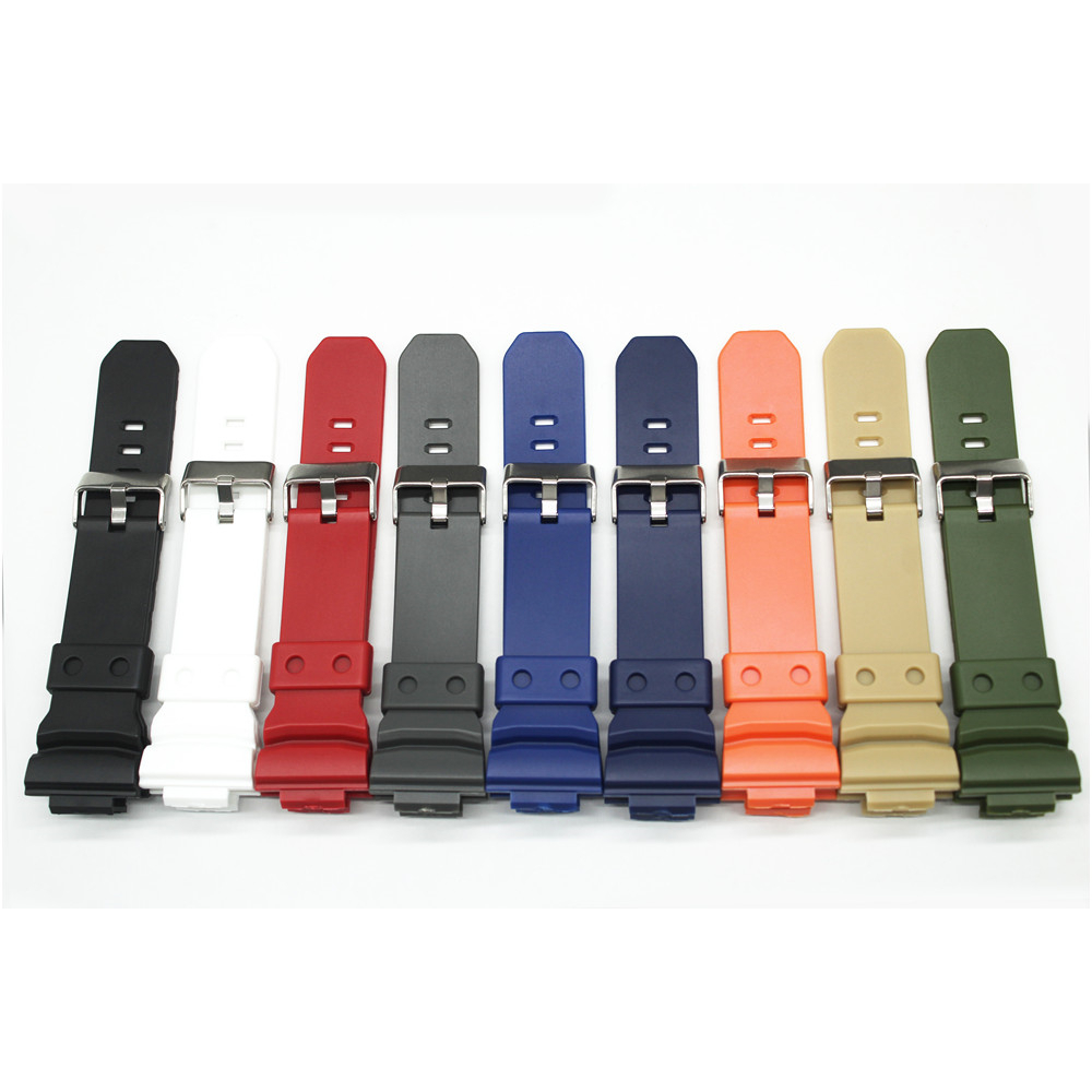 สายนาฬิกาสําหรับ GLX / GA150 GA300 GA200 GA201 GAW / GAS100 เรซิ่นนุ่ม TPU Watchband pin Buckle สายรัดข้อมือสร้อยข้อมือเข็มขัด Quick release กีฬาสายกันน้ําพร้อมเข็มเครื่องมือ