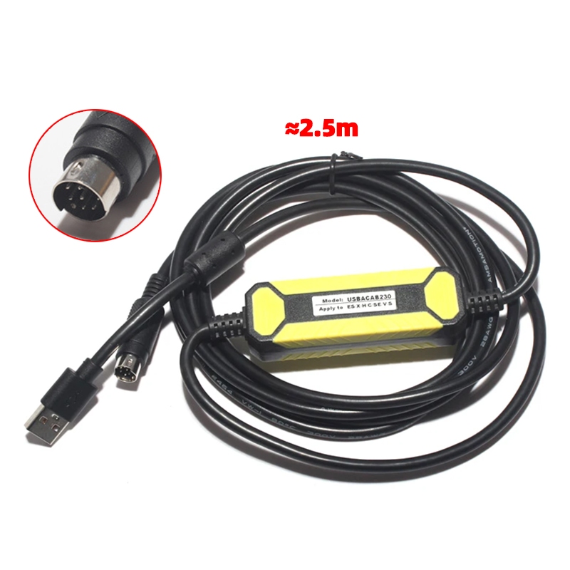 Usb-dvp สําหรับ Delta DVP EH ES EC EX SS Series PLC การเขียนโปรแกรมสาย USB-RS232 อินเทอร์เฟซ USB-ACAB230 ดาวน์โหลดสาย USB DVP
