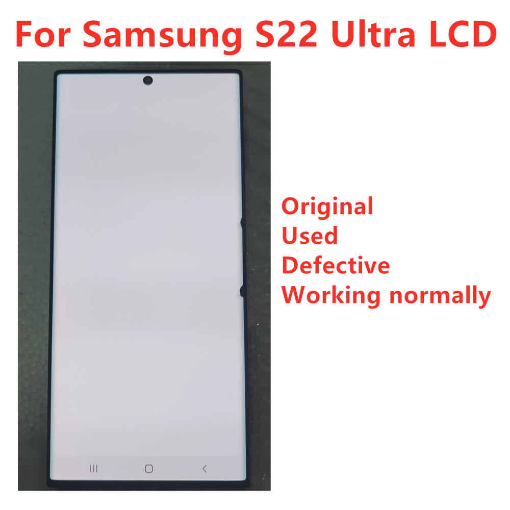 Super AMOLED จอแสดงผลหน้าจอสัมผัสสําหรับ Samsung Galaxy S22 Ultra 5G S908 S908B S908U จอแสดงผล Lcd ห