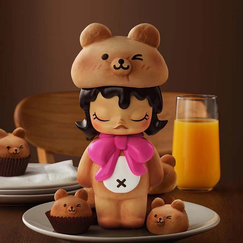 ของแท้ POPMART MOLLY Bread Head Series รูปเครื่องประดับ Mystery Box