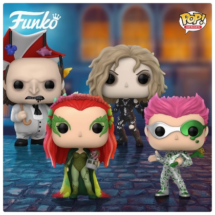 Funko Pop DC คนร้าย Poison Ivy Penguin Riddler Batgirl ตุ๊กตาโดยรอบ