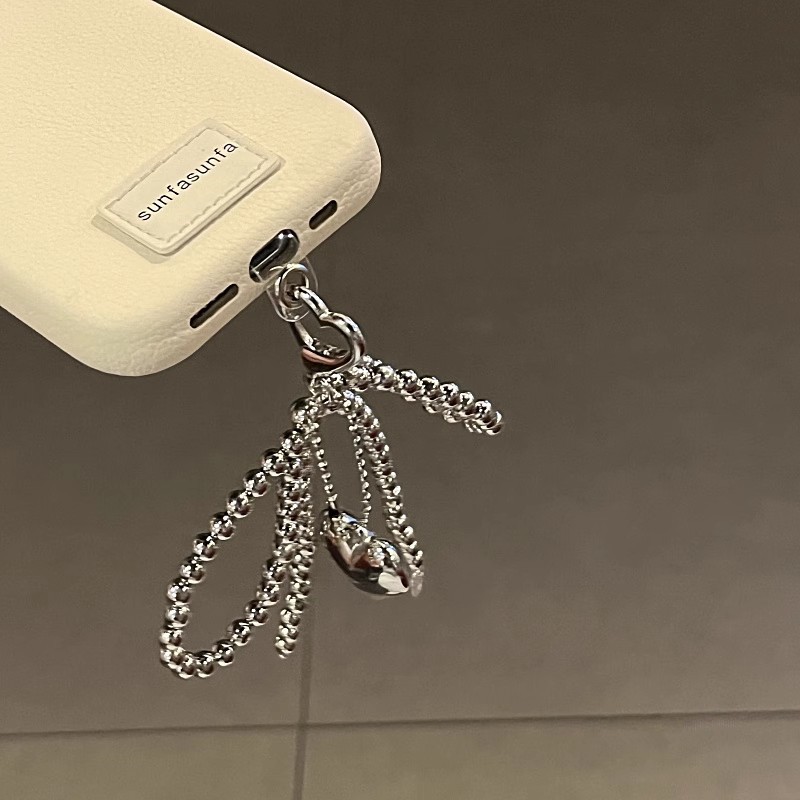 2024 เกาหลี Delicate Sweet Pearl Bow พวงกุญแจจี้หัวใจพวงกุญแจ Y2K ความงามผู้ถือกุญแจสําหรับสาวกระเป๋าจี้อุปกรณ์เสริม - รูปที่ 5