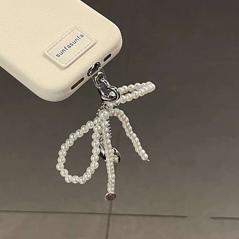2024 เกาหลี Delicate Sweet Pearl Bow พวงกุญแจจี้หัวใจพวงกุญแจ Y2K ความงามผู้ถือกุญแจสําหรับสาวกระเป๋าจี้อุปกรณ์เสริม - รูปที่ 6