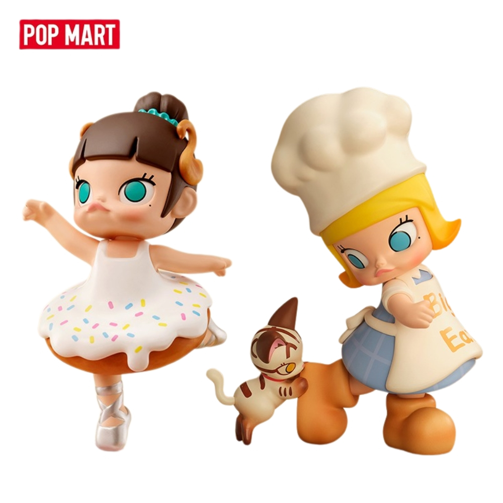 POPMART MOLLY Carb Lover Bread Head Series รูป Mystery Box อินเทรนด์เล่นเค้กตกแต่งของขวัญวันเกิดของแท้อินเทรนด์เล่นตุ๊กตาฮาโลวีนคริสต์มาสคู่วันหยุดของขวัญ