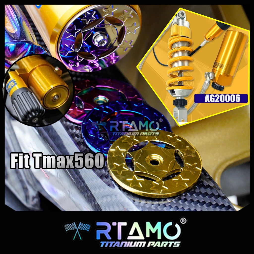RTAMO Titanium Gr5 Tmax หลอดตกแต่ง Tmax Ohlins AG20006 ฝาตกแต่งถังแก๊ส Swingarm Tubes