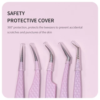 Annafris fiber Tip Lash แหนบสแตนเลส Eyelash Extension แหนบเส้นใยที่แม่นยํา Anti-slip Tweezer เครื่องมือแต่งหน้า