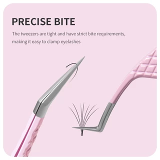 Annafris fiber Tip Lash แหนบสแตนเลส Eyelash Extension แหนบเส้นใยที่แม่นยํา Anti-slip Tweezer เครื่องมือแต่งหน้า
