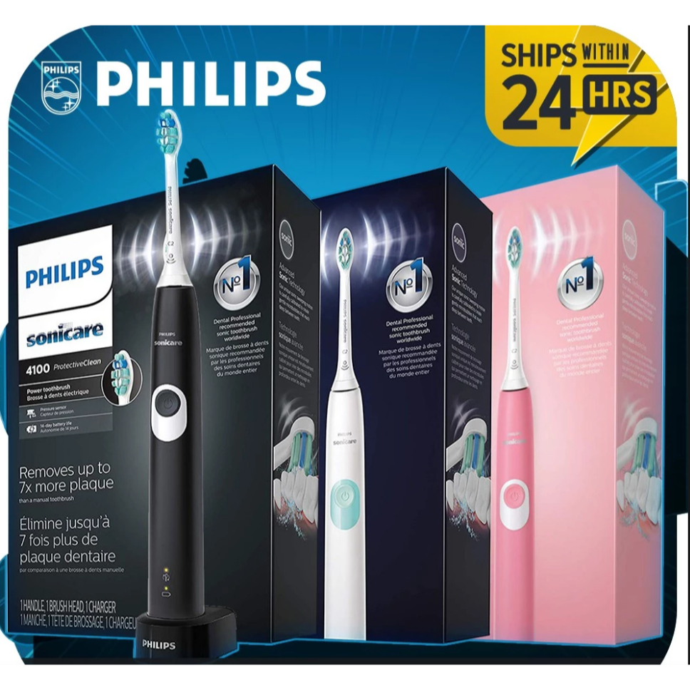 มีสินค้า Philips แปรงสีฟันไฟฟ้าฟิลลิปส์โซนิค แบบชาร์จไฟได้ รุ่นป้องกัน ขนาด 3100 4100 5100 6100