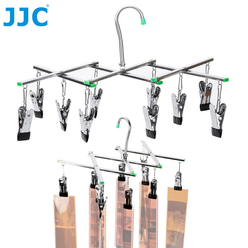 JJC Darkroom ฟิล์มลบแห้งแขวนกรอบแขวนแบบพับได้กันลม 10 คลิปสําหรับ 35mm 120 ฟิล์ม