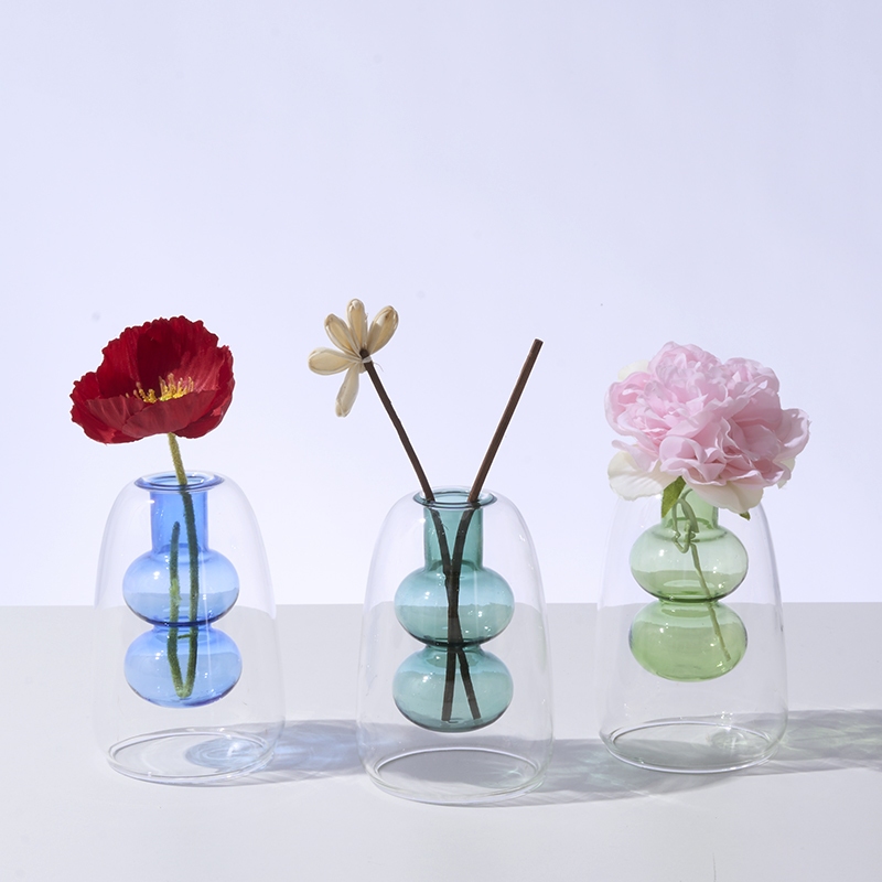 1 PC/50ml สี Double Layer Aromatherapy Diffuser ขวดน้ํามันหอมระเหยโปร่งใสขวดน้ํามันหอมระเหย Organizer คอนเทนเนอร์