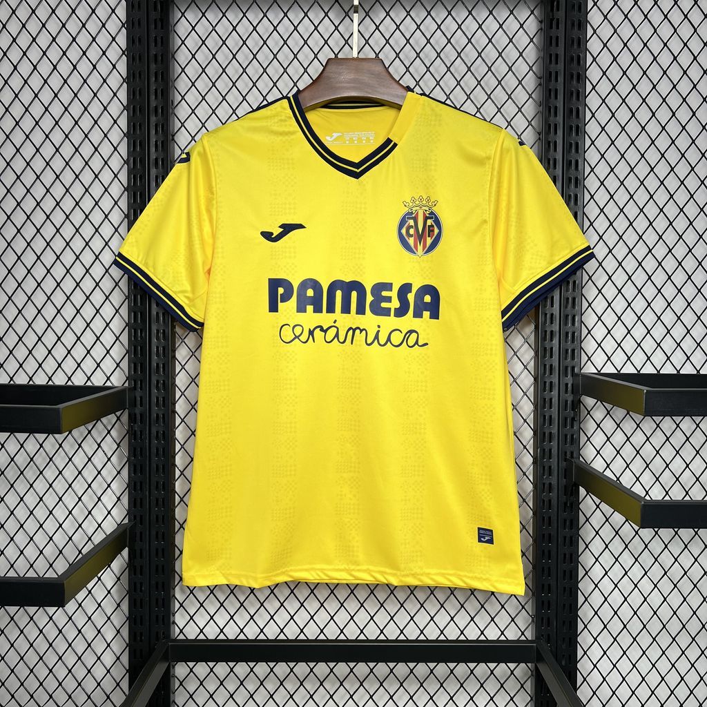 2024-25 Season Villarreal CF Home Short Sleeve Jersey เสื้อกีฬาฟุตบอล