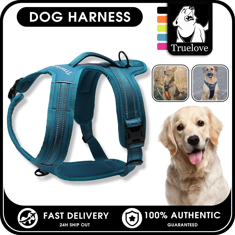 TRUELOVE กีฬาไนลอนสะท้อนแสงไม่มีดึงสายรัดสุนัขผจญภัยกลางแจ้งเสื้อกั๊กสัตว์เลี้ยง