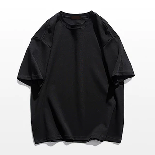 (จัดส่งตลอด 24 ชั่วโมง) NFV เสื้อยืด oversize สีทึบ ระบายอากาศ คอเสื้อ สไตล์เรียบง่าย เสื้อสตรี ผ้าฝ้าย YG0