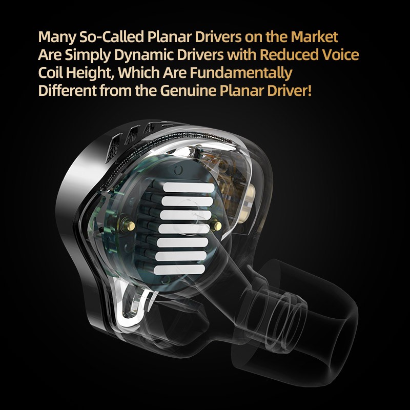 Kz PRX In Ear หูฟังแบบมีสาย Planar Driver หูฟังเพลง HiFi Bass Monitor หูฟังกีฬาชุดหูฟัง