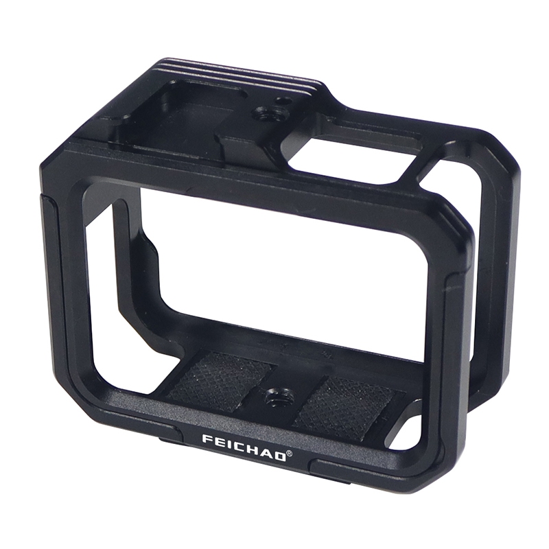 Feichao สําหรับ GoPro Hero 13 / 12 / 11 / 10 / 9 Action กล้องกรงกรอบโลหะพร้อมวงเล็บอะแดปเตอร์แม่เหล็กแบบพับได้