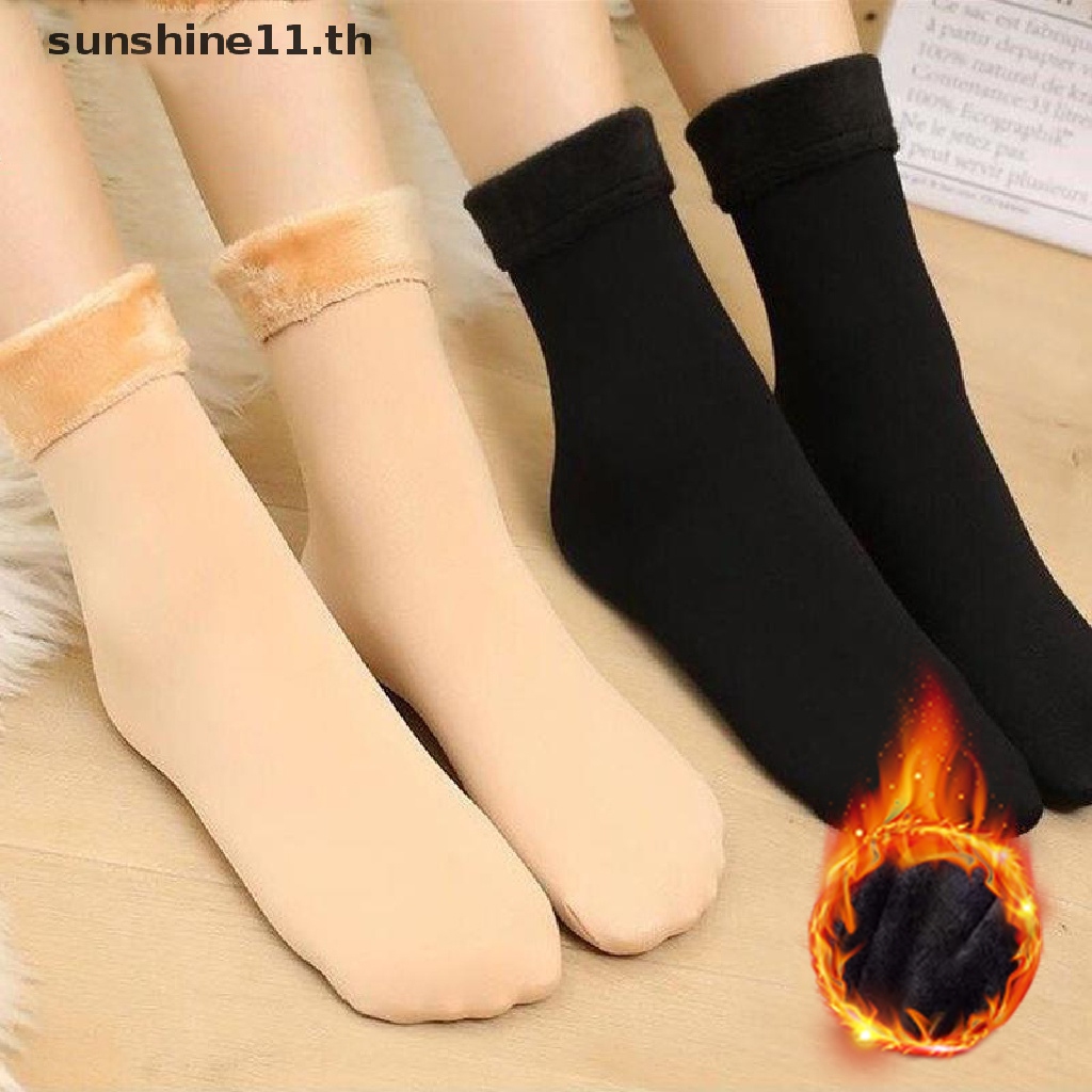 [SSNE] ใหม่ ถุงเท้าบูท ผ้าวูล แคชเมียร์ และผ้าแคชเมียร์ และผ้ากํามะหยี่ แบบนิ่ม ให้ความอบอุ่น สีพื้น แฟชั่นฤดูหนาว สําหรับผู้หญิง 1 คู่