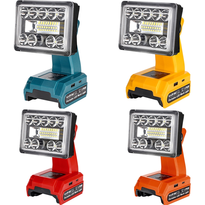 สําหรับ Makita/Dewalt/Milwaukee/Bosch/Black & Decker 18V แบตเตอรี่ LED ทํางาน 3 นิ้วไฟฉายแบบพกพาโคมไฟ Camping โคมไฟ