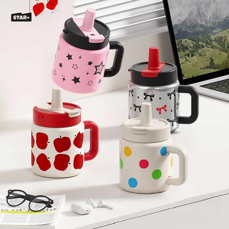 STAR+ แก้วเก็บความเย็น ซับเซรามิก ขวดน้ําฉนวนน่ารักและพกพา 700มล เก็บเย็น-ร้อนได้นาน Starplus