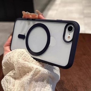 ปลอก iPhone 7 PLUS 8 PLUS i7 i8 X XR XS MAX เคสโทรศัพท์แม่เหล็ก เคสแข็งโปร่งใส
