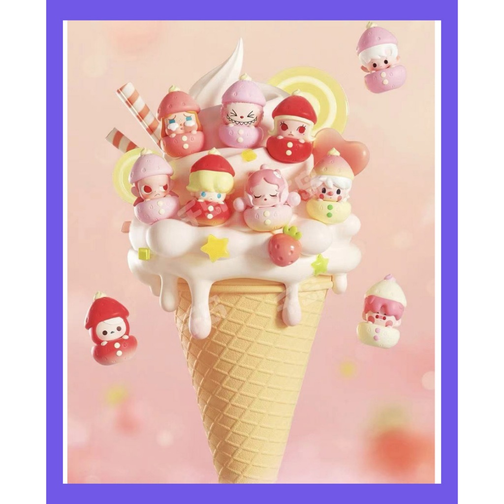 กล่องสุ่ม POPMART bble mart pop bean Strawberry series blind box ฟิกเกอร์ โมเดลฟิกเกอร์ Figurine ของเล่นสําหรับเด็ก