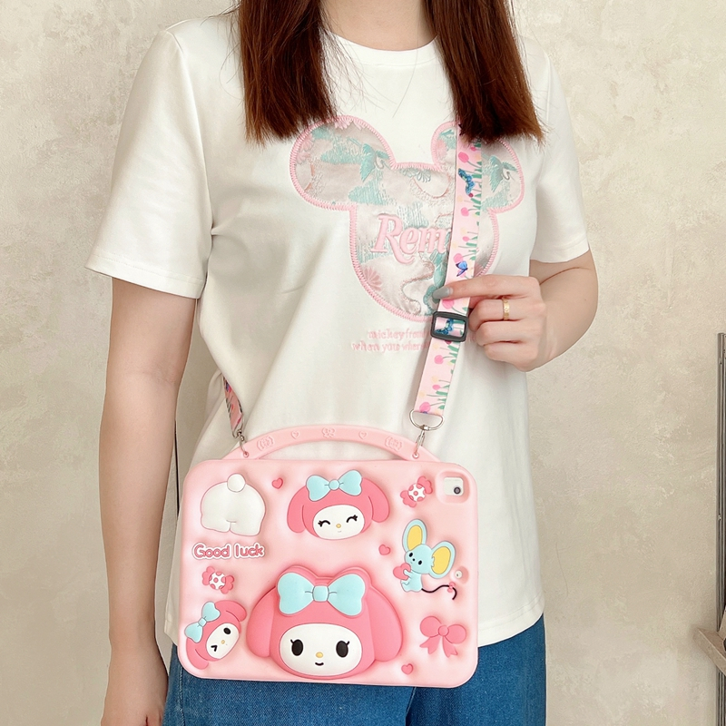 การ์ตูน melody loverly แท็บเล็ตในตัว 2020 air4 air5 10.9 mini1/2/3 4 air6 วงเล็บ ipad pro11 2024 เคสซิลิโคนปกอ่อน air1 air2 10.2 10.5 9.7 2024 2022 10th 10.9