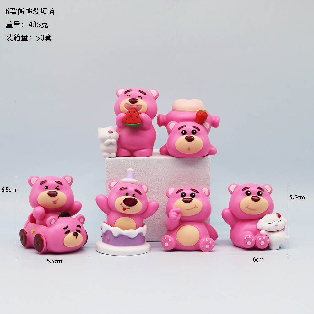 6 ชิ้น/เซ็ตการ์ตูนToy Story 3 อะนิเมะรูปKawaiiLotsoสตรอเบอร์รี่หมีไดรฟ์รถเค้กQรุ่นPVC Action Figuresตุ๊กตาของเล่น ราคา ถูกที่สุด ดีลบีเคเค แกลเลอรีภาพที่ 8