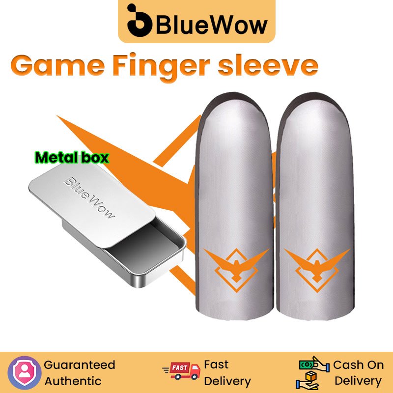 Bluewow Gaming Finger Sleeve เกมมือถือถุงมือสําหรับ PUBG Breathable Finger Sleeve ปลายนิ้ว Anti-slip Silver Fiber Gaming Cover