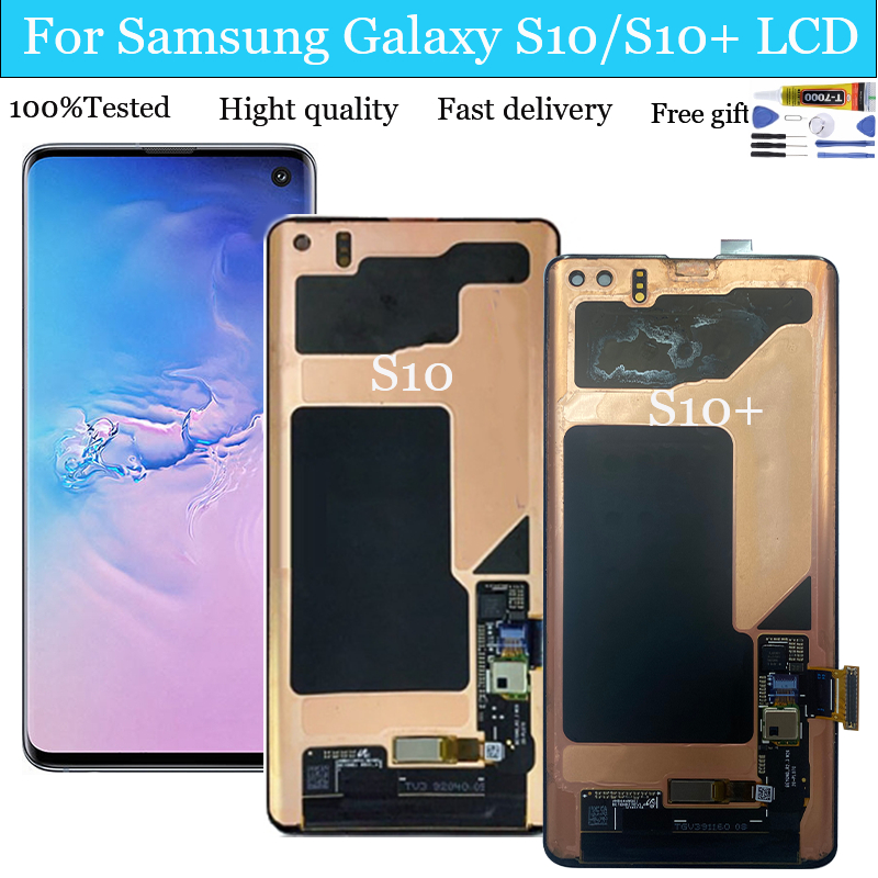 SAMSUNG Original AMOLEDสําหรับSamsung Galaxy S10 5G n977n/S10/S10 + SM-G973F/DS G973U G973 Digitizer