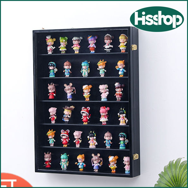 HISSHOP 3/4/5ชั้น ตู้เก็บของโมเดลติดผนัง，ชั้นวางของเล่น ป๊อปมาร์ท โชว์กล่องปริศนา