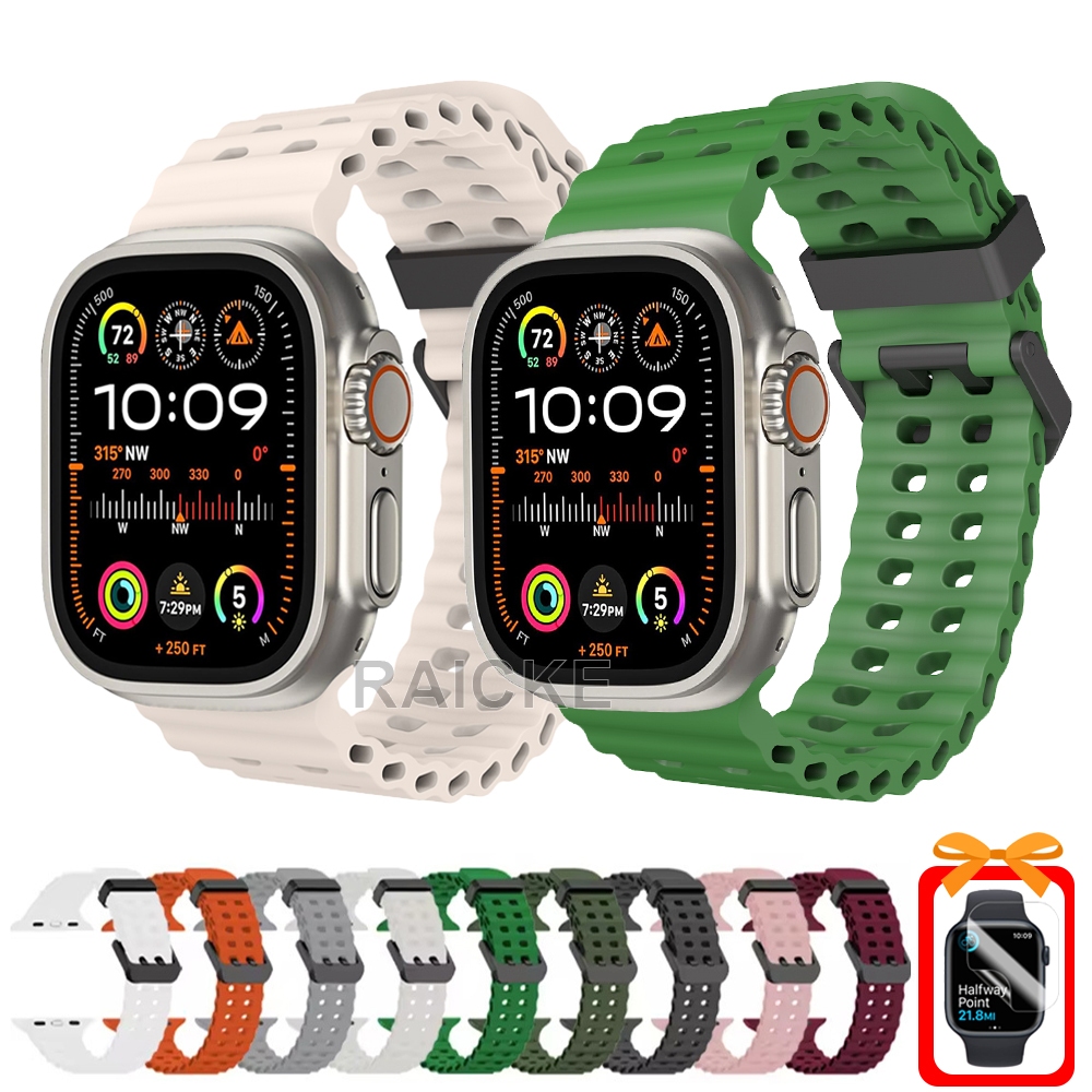 สายรัดระบายอากาศสําหรับ iWatch Series 11/10/9/8/7/6/5/4/3/SE/Ultra 49mm 46mm 45mm 44mm 42mm 41mm 40mm 38mm