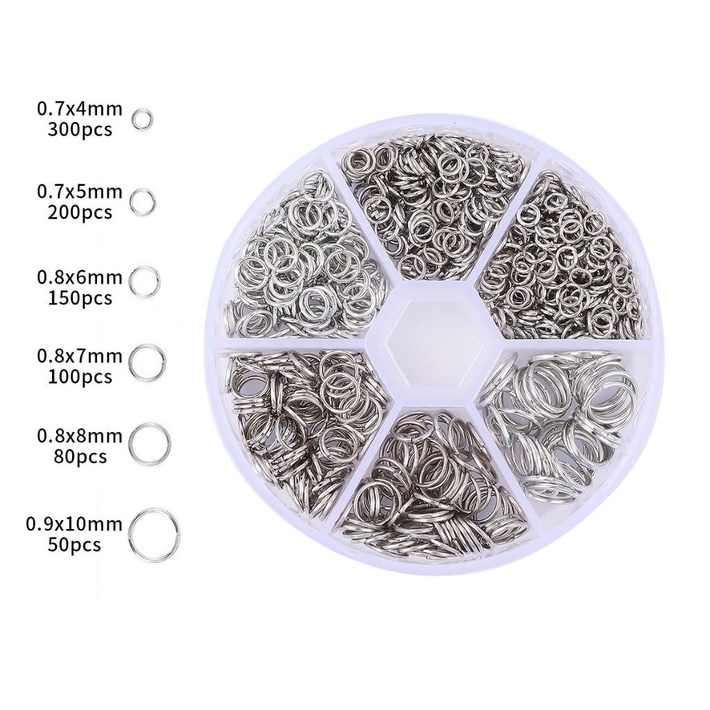 [4/5/6/7/8/10mm] Single Track Set Box 6 ช่องชุดกล่อง DIY Handmade Jewelry Accessories