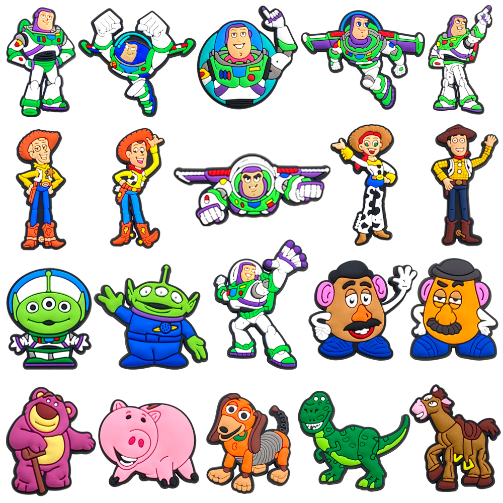 Bass Lightyear Theme Series รองเท้า Charms ตกแต่งอุปกรณ์เสริม PVC พร้อมปุ่ม ราคา ถูกที่สุด ดีลบีเคเค
