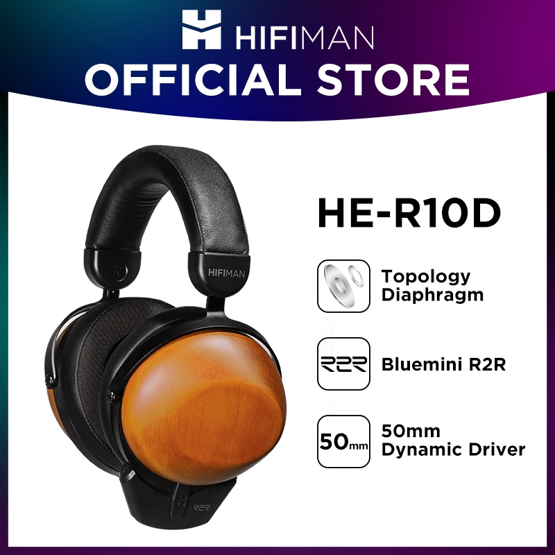 HIFIMAN HE-R10D หูฟัง Over-Ear ปิดหู Dynamic Topology Driver สำหรับบ้าน สตูดิโอ และการอัดเสียงพร้อมกับ Bluemini