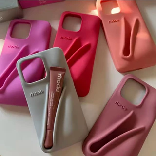 Rhode ลิปสติก Lipgloss Petters เคสโทรศัพท์สําหรับ iPhone 16ProMax 15ProMax 14ProMax 13ProMax 16Pro 15Pro 14pro 13pro หรูหราป้องกันซิลิโคนกันกระแทก Soft Shell
