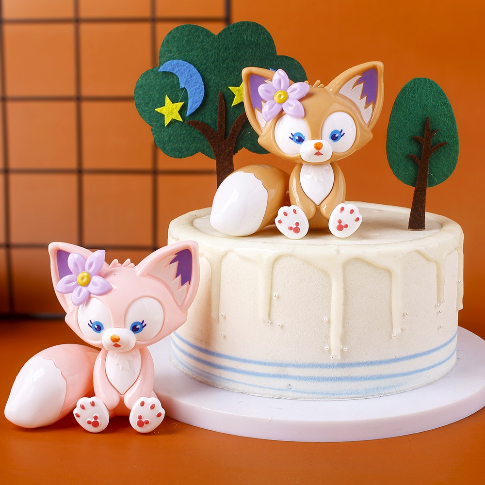 Disney LinaBell เค้ก Topper DIY ตกแต่งงานปาร์ตี้ของเล่นตุ๊กตาเค้กของขวัญเด็กชายและเด็กหญิงเด็กเค้กวันเกิด