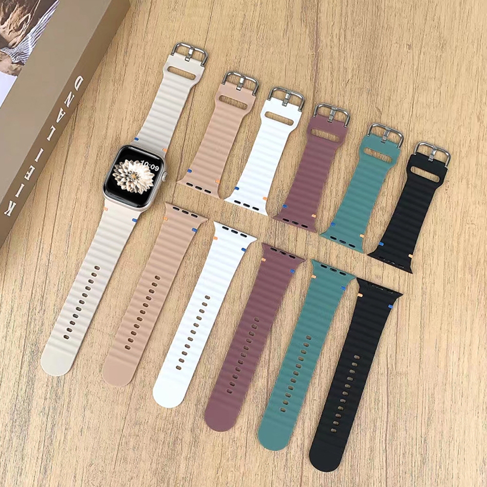 สายรัดซิลิโคนอ่อนนุ่มสําหรับ iWatch Series 11/10/9/8/7/6/5/4/3/SE/Ultra 49mm 46mm 45mm 44mm 42mm 41mm 40mm 38mm ราคา ถูกที่สุด ดีลบีเคเค แกลเลอรีภาพที่ 5