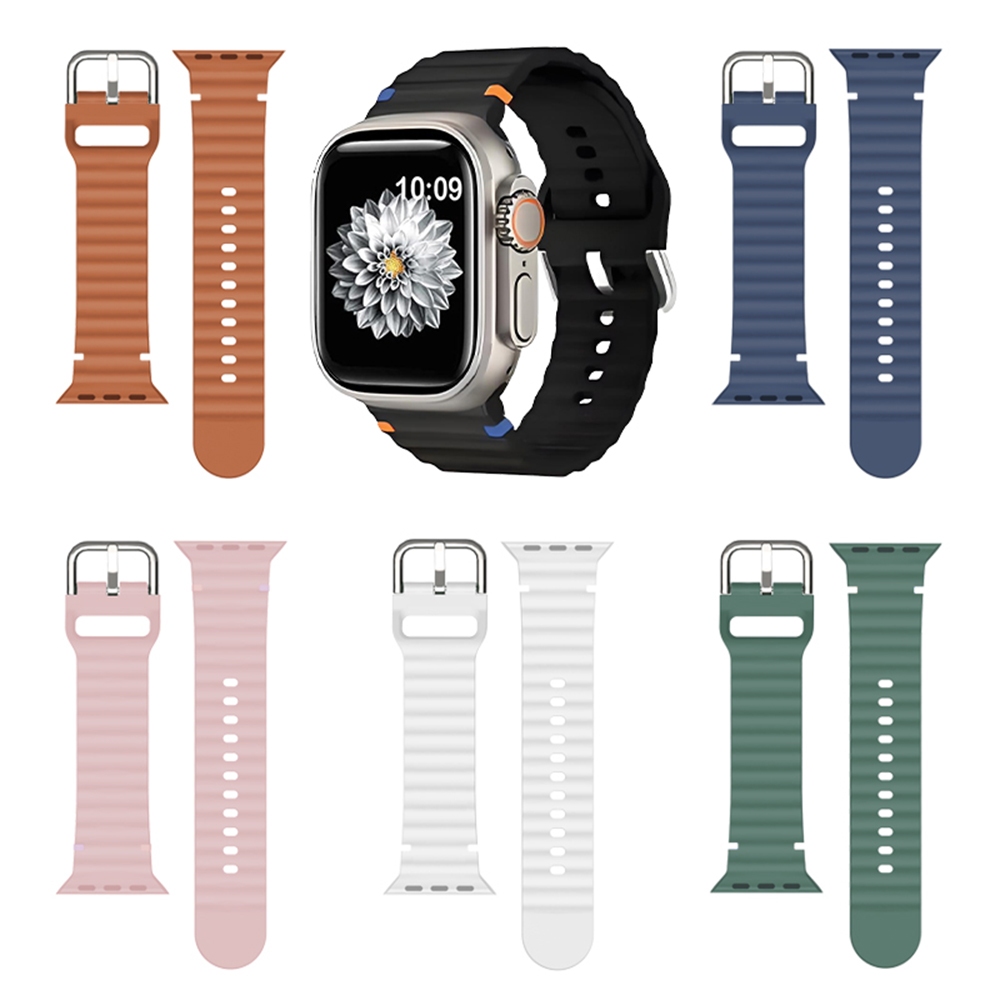 สายรัดซิลิโคนอ่อนนุ่มสําหรับ iWatch Series 11/10/9/8/7/6/5/4/3/SE/Ultra 49mm 46mm 45mm 44mm 42mm 41mm 40mm 38mm ราคา ถูกที่สุด ดีลบีเคเค แกลเลอรีภาพที่ 4