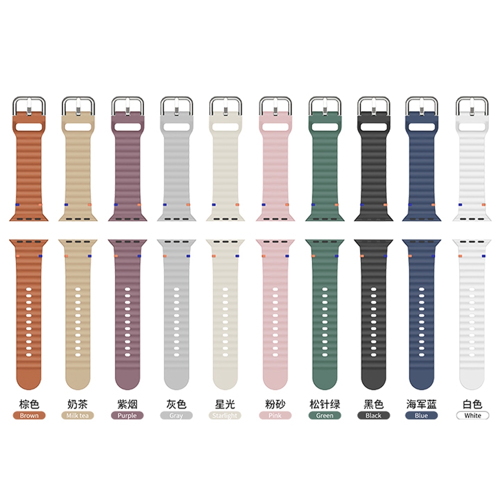 สายรัดซิลิโคนอ่อนนุ่มสําหรับ iWatch Series 11/10/9/8/7/6/5/4/3/SE/Ultra 49mm 46mm 45mm 44mm 42mm 41mm 40mm 38mm ราคา ถูกที่สุด ดีลบีเคเค แกลเลอรีภาพที่ 3