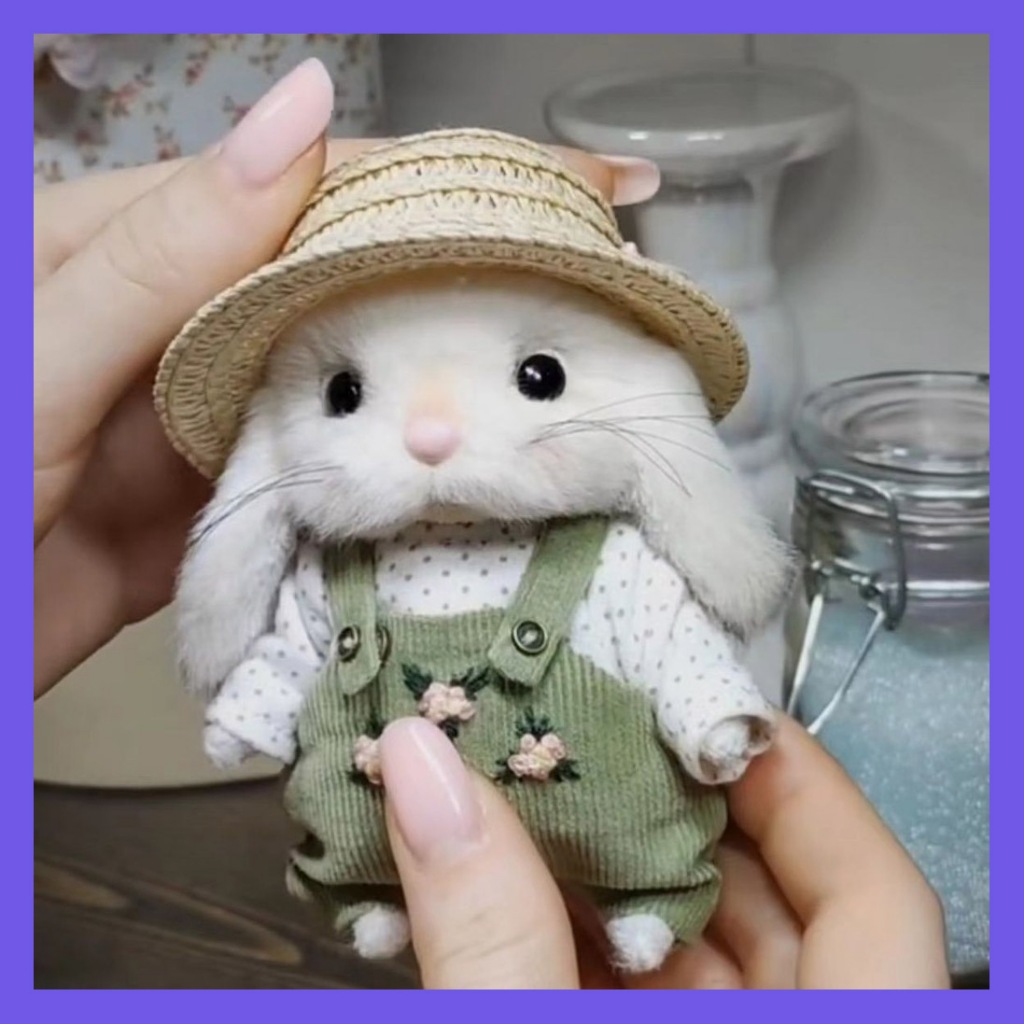 plush pendant 14cm Handmade Adorable Peter Rabbit Teddy Bunny bunny daydream Festival Gift Plush Toy