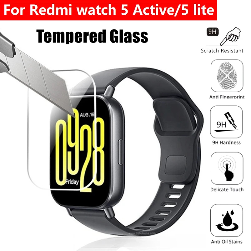 กระจกนิรภัย Redmi Watch 5 Active Screen Protector for Xiaomi Redmi Watch 5 lite ฟิล์ม Hard Glass ฟิล์ม Redmi Watch 4 Screen Protector Protective Film Anti Scratch Redmi Watch 5 Active ฟิล์ม