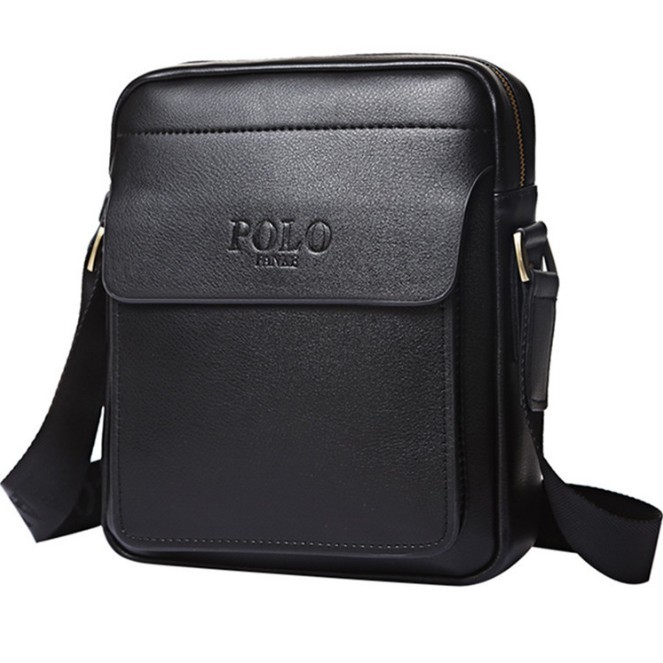 Polo Genuine Leather Mens bag Shoulder Bags Business Casual sling Messenger bag