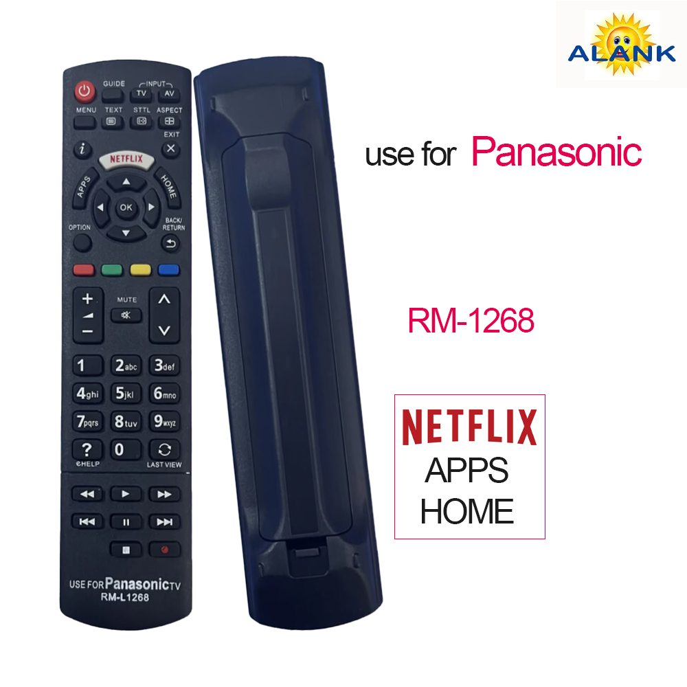 ALANK - Remote รีโมททีวี Panasonic Smart TV พร้อมฟังก์ชั่น NETFLIX RM-L1268