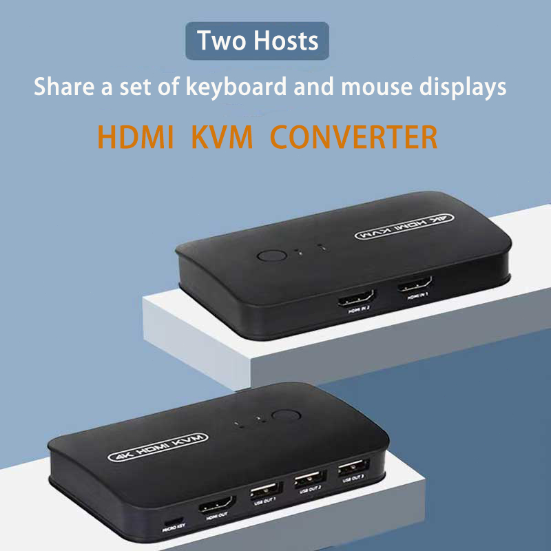 ตัวสลับ Hdmi KVM | 2 ตัด 1 4 ตัด 1 8เค ความละเอียดสูง อะแดปเตอร์สลับสัญญาณ HDMI การเชื่อมต่อคอมพิวเตอร์หลายสาย KVM ฟรี