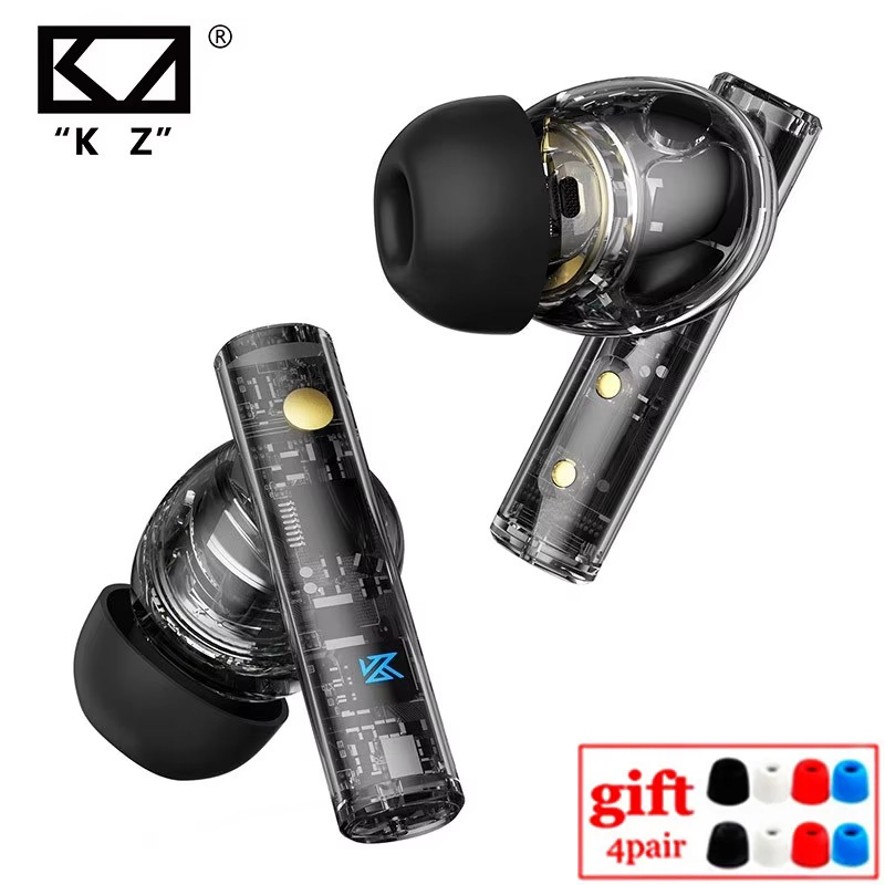 Kz Carol หูฟังไร้สาย True 55dB Active Noise Canceling TWS หูฟัง HiFi in-Ear 6 ไมโครโฟน AI HD Call หูฟังบลูทูธสําหรับเล่นเกม