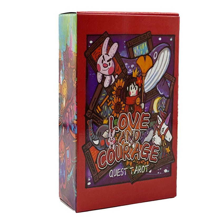 10x6 ซม. Love And Courage Quest Tarot Deck เกมไพ่ทาโรต์ไม่มีคู่มือ