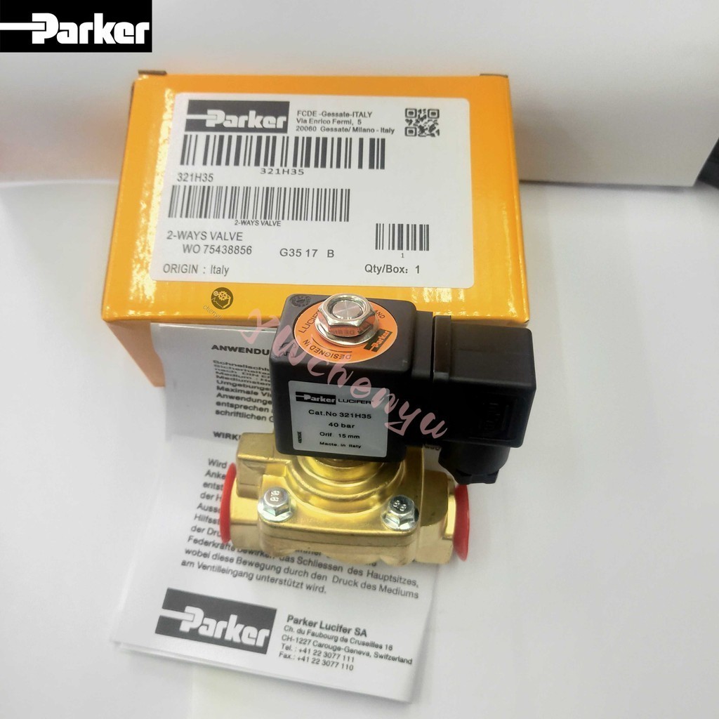 PARKER 321H35 321H36 321H75 ขวดเป่าแรงดันสูงSolenoidวาล์ว 40bar