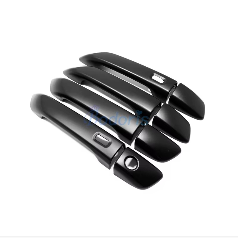 สําหรับ ISUZU DMAX D-MAX D MAX 2021 2022 สีดําฝาครอบมือจับประตูชามแผงคว้าผู้ถือป้องกัน Garnish Mould